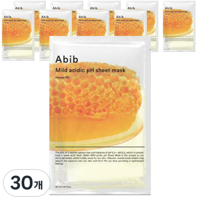 아비브 약산성 PH시트 마스크 허니핏, 1개입, 30개