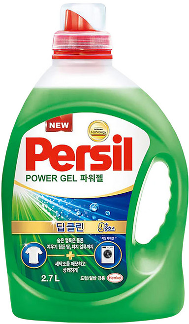 Persil 寶瀅 韓國原裝進口 Power Gel Plus 9重酵素強效淨垢洗衣凝露, 2.7L, 1桶