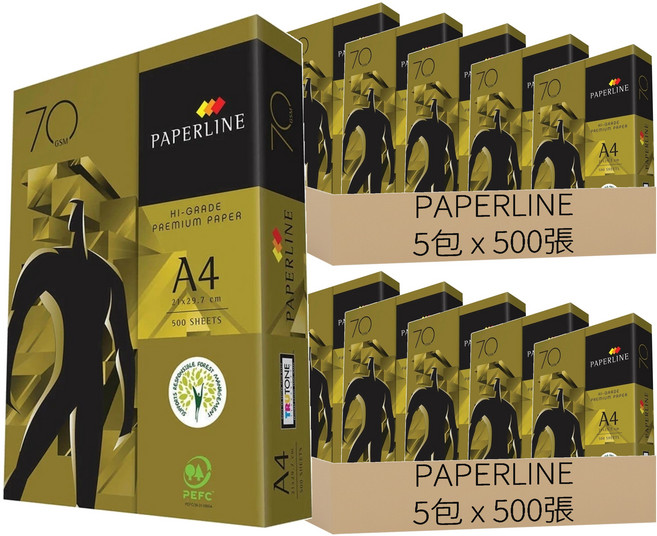 PAPERLINE 金牌影印紙, A4, 5000張