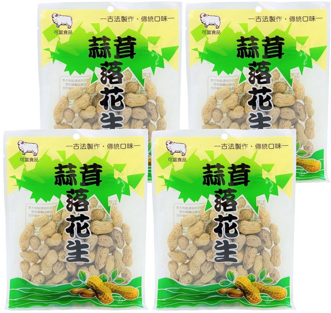可富 蒜茸落花生, 100g, 4包