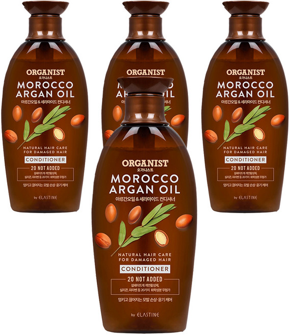 오가니스트 아르간 오일 윤기 영양 컨디셔너, 500ml, 4개