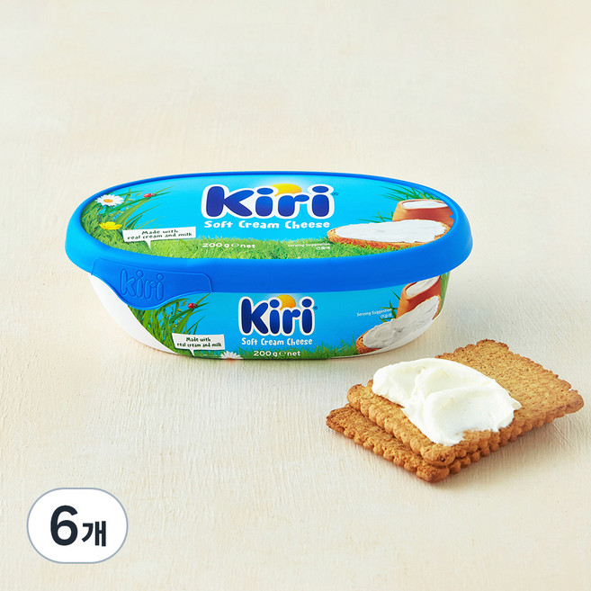 끼리 소프트 크림치즈, 200g, 1개입, 6개