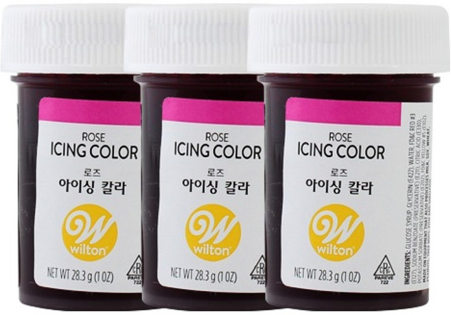 윌튼 아이싱칼라 로즈, 28g, 3개