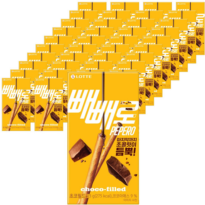 빼빼로 초코필드, 53g, 40개