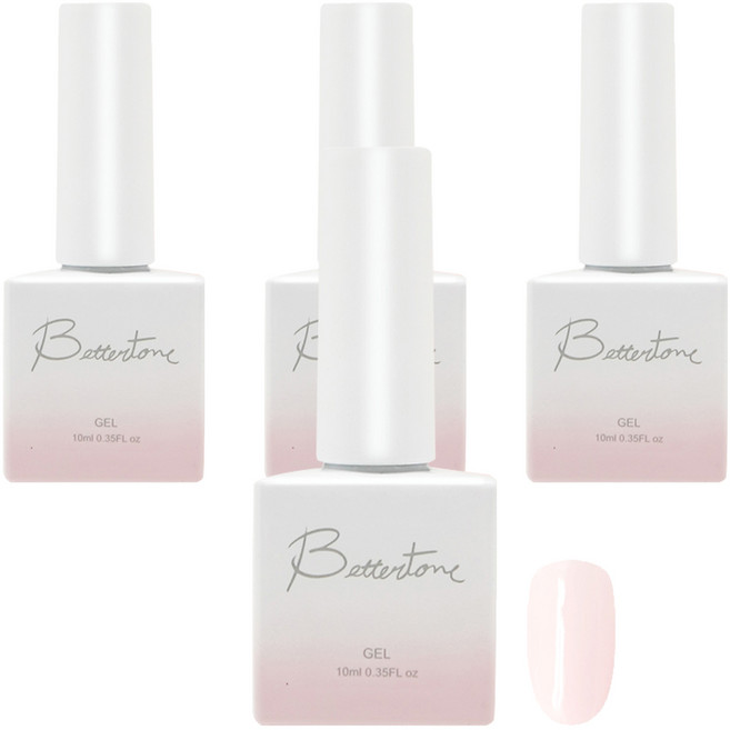 아이빛 베러톤 누드스킨 시럽 컬러 젤네일, BT-104 누드연핑크, 10ml, 4개