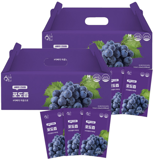 황금이네 포도즙, 100ml, 40개