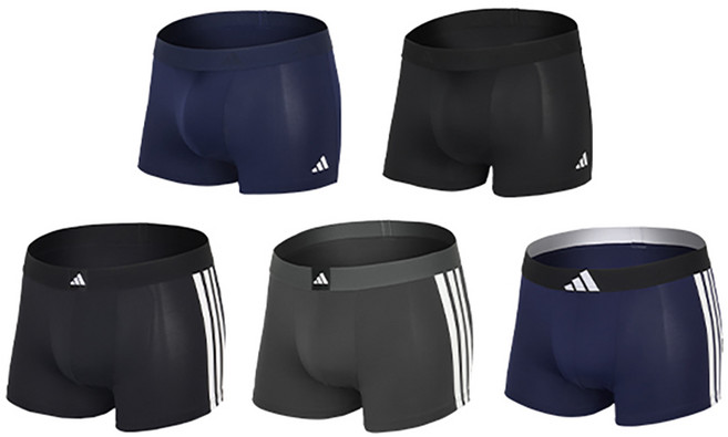 아디다스 NEW 리뉴얼 통기성 퍼포먼스 블랙에디션 드로즈 팬티 5종 세트