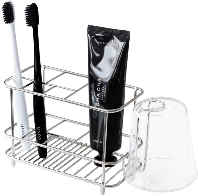 네이쳐리빙 바썸 스텐304 양치컵 홀더 칫솔꽂이, 1개