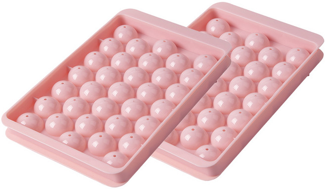 인블룸 미니 구슬 얼음틀 33구, 핑크, 2개