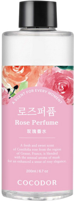 COCODOR 珂珂朵爾 室內擴香 補充瓶, 玫瑰香水 Rose Perfume, 200ml, 1瓶