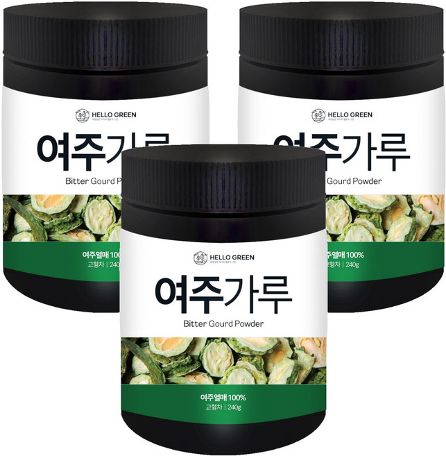 헬로우그린 여주 분말 가루, 240g, 3개