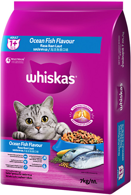 whiskas 偉嘉 貓乾糧, 海洋魚類口味, 7kg, 1袋