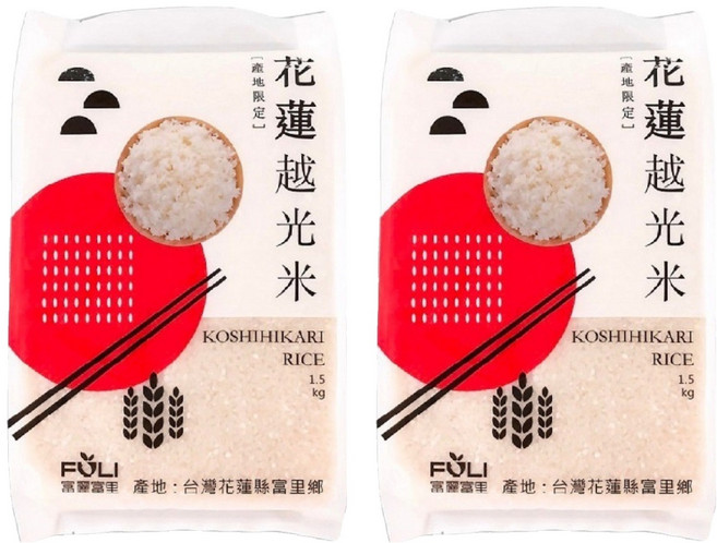 富里鄉農會 花蓮越光米, 1.5kg, 2包, CNS一等