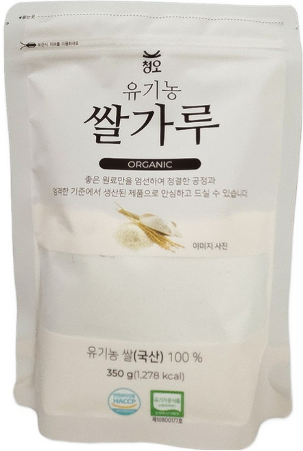 청오건강 유기농 쌀가루, 350g, 1개