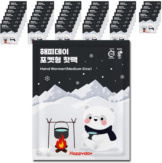 해피데이 포켓용 핫팩 100g, 40개