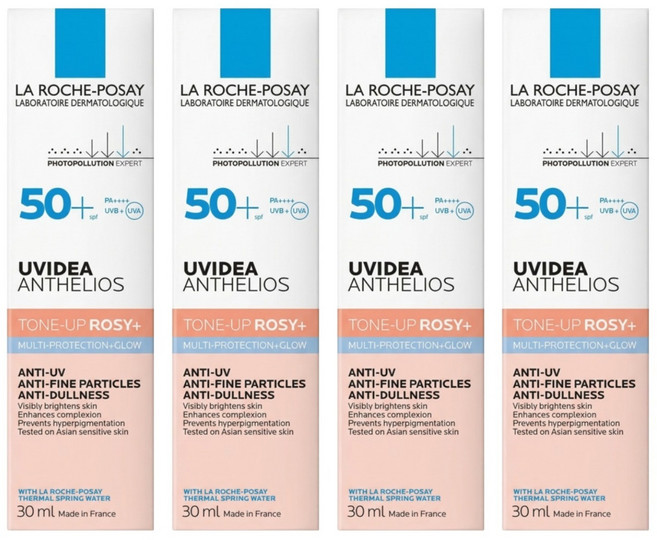 LA ROCHE POSAY 理膚寶水 台灣公司貨 全護清透亮顏防曬隔離乳 UVA PRO 新瑰蜜霜, 30ml, 4盒