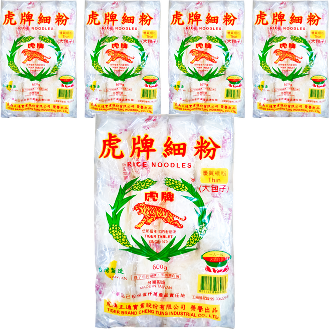 TIGER FOOD 虎牌 細粉 大包子 12包, 600g, 5袋