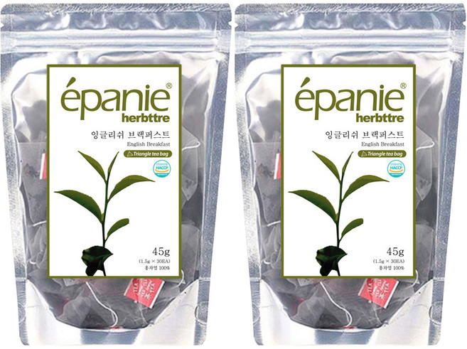 에빠니 잉글리쉬 블랙퍼스트 삼각망 티백, 1.5g, 30개입, 2개