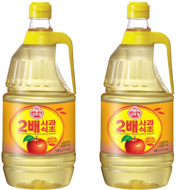 오뚜기 2배 사과식초, 1.8L, 2개
