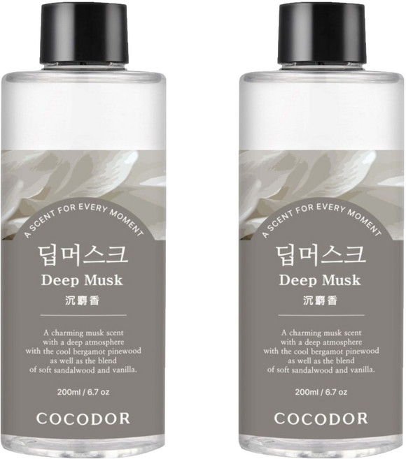 COCODOR 珂珂朵爾 室內擴香 補充瓶, 沉麝香 Deep Musk, 200ml, 2瓶