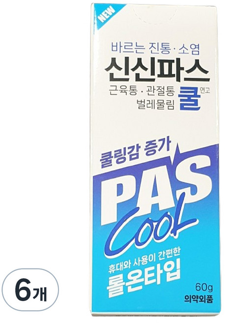 신신제약 신신파스 쿨 연고 60g, 1개입, 6개