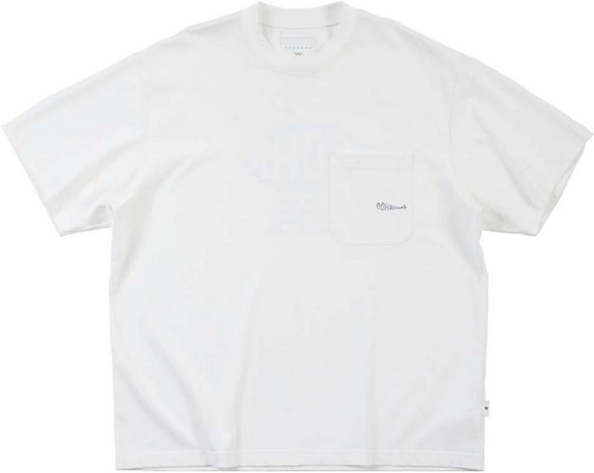 BOHRHOO 印花標語T恤 短袖 白