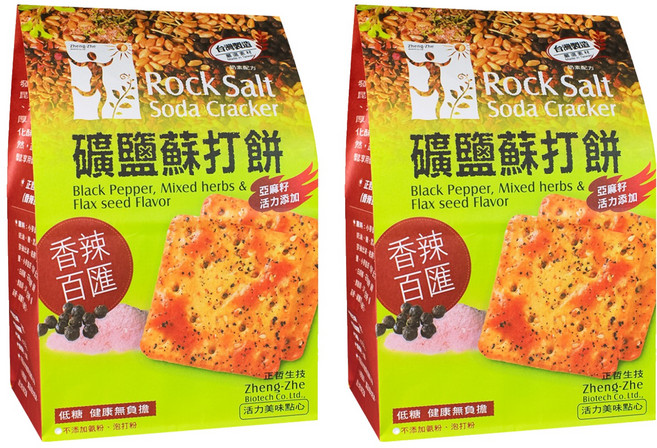 正哲生技 礦鹽蘇打餅 香辣百匯, 380g, 2包