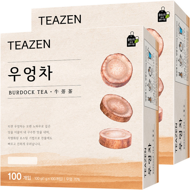 티젠 우엉차, 1g, 100개입, 2개
