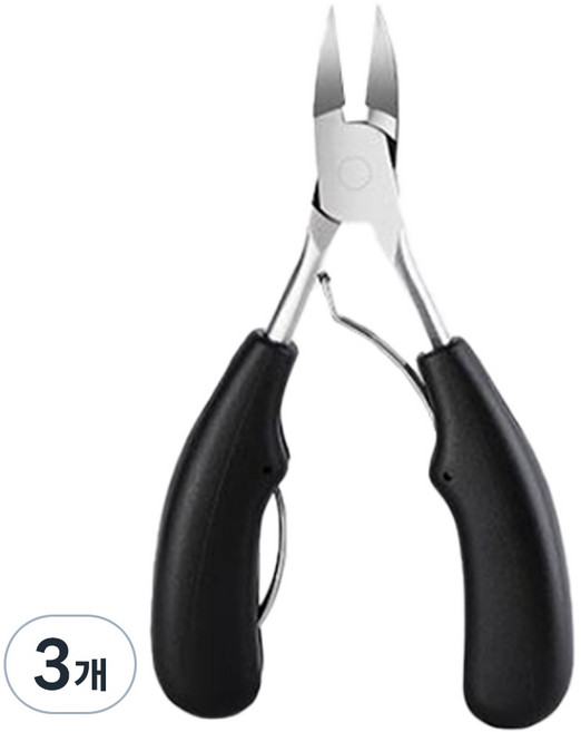 홈즈픽 두꺼운 발톱깎이, 3개, 블랙