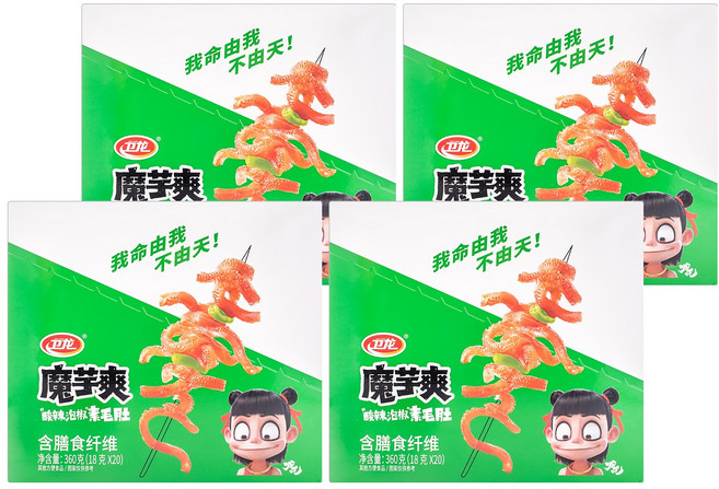 衛龍 酸辣泡椒素毛肚 20包入, 360g, 4盒