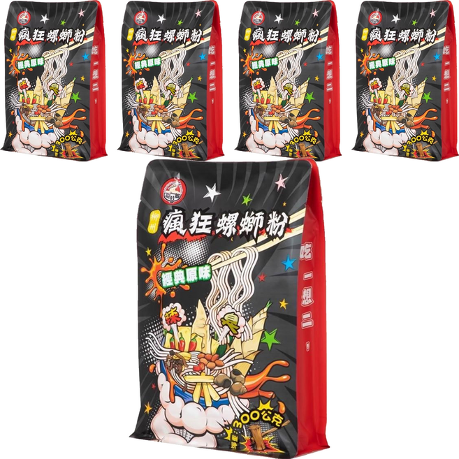 一碗好麵 瘋狂螺螄粉 經典原味, 300g, 5包