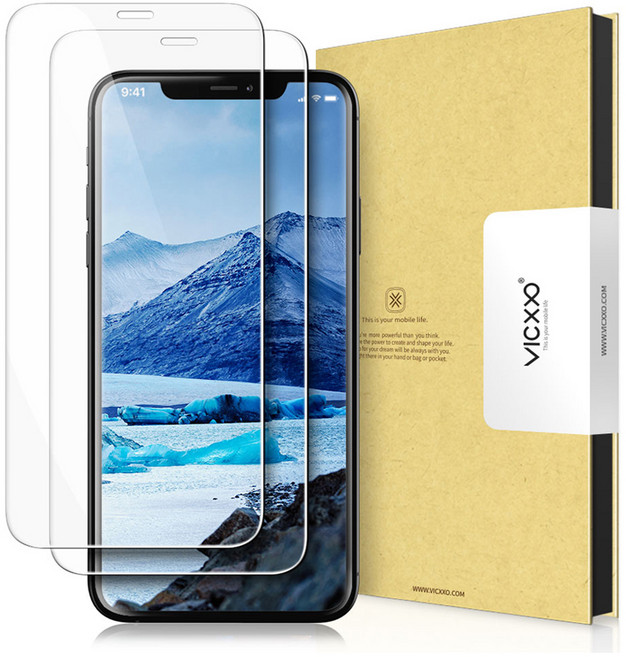 빅쏘 2.5C 아이폰 강화유리 휴대폰 액정보호필름 2매, 1세트