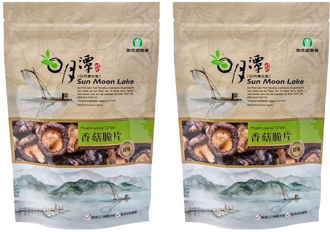 魚池鄉農會 香菇脆片 原味, 90g, 2包