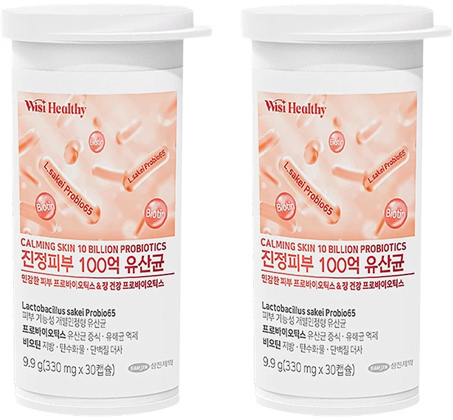 위시헬씨 진정피부 100억 유산균, 30정, 2개 - 쿠팡