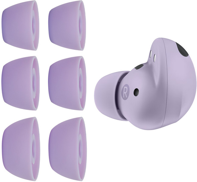 구스페리 갤럭시 버즈2 프로 호환 실리콘 이어팁 S 2p + M 2p + L 2p 세트, 라벤더, 1세트