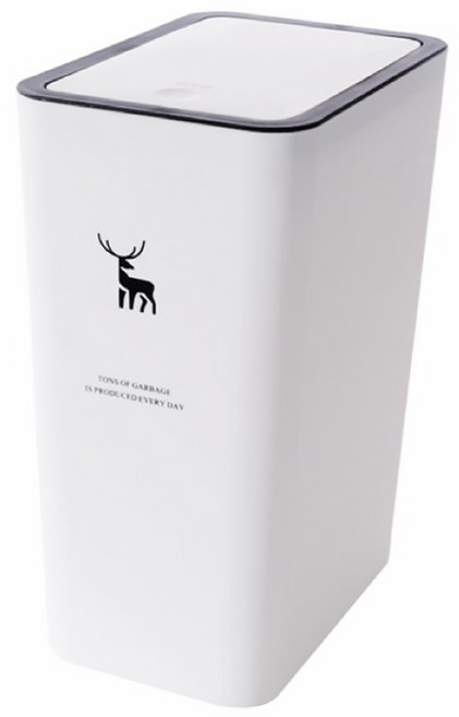 哩哩摳摳 lilikoko 北歐風垃圾桶, 白鹿款 白色