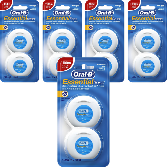 오랄비 왁스 치실, 50m, 2개입, 5개