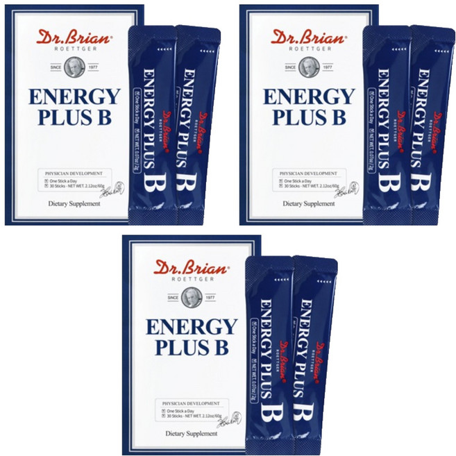 닥터브라이언 에너지 플러스 B 비타민 B 앤 C 청사과맛 30p, 60g, 3개