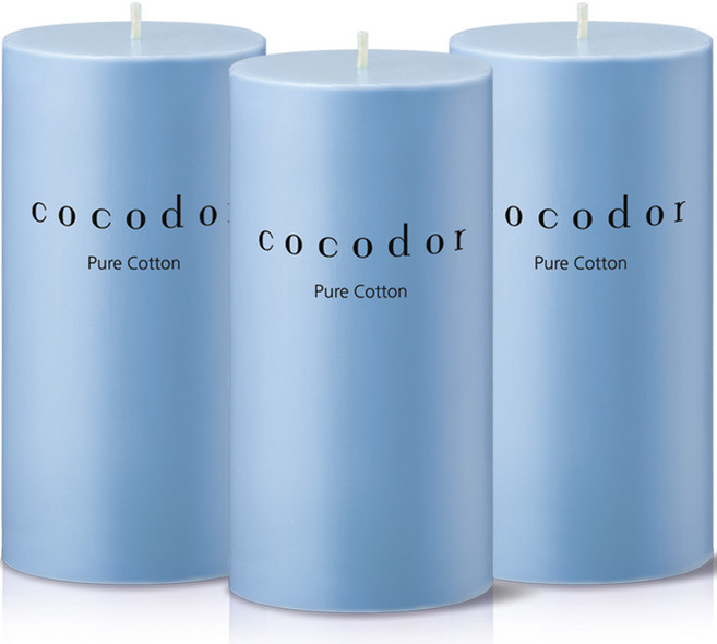 코코도르 필라 보티브캔들, 퓨어코튼, 465g, 3개