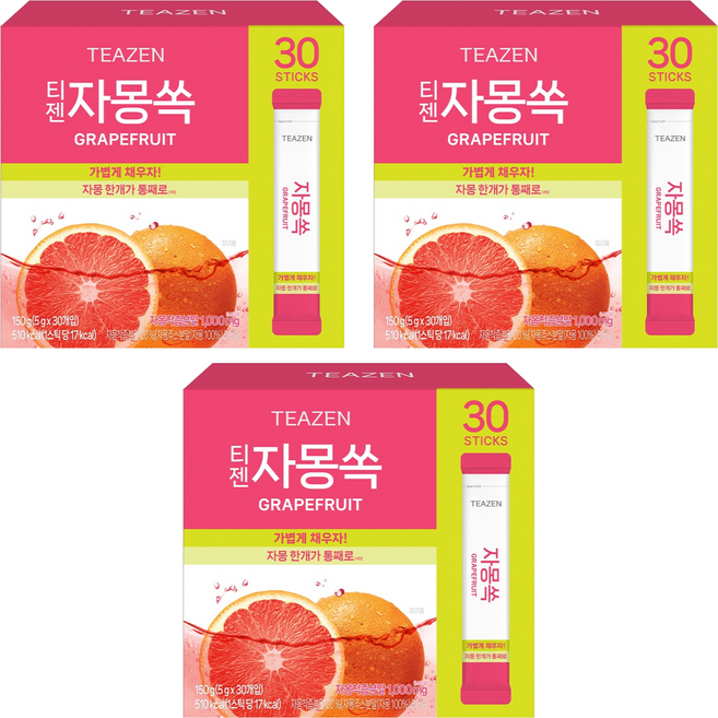 티젠 자몽쏙 분말차, 5g, 30개입, 3개