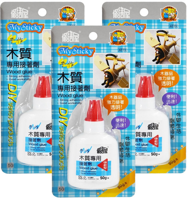 修繕屋 國森 4819 木質專用接著劑 50g, 3瓶