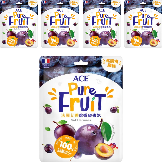 ACE 法國艾香軟嫩蜜棗乾, 180g, 5包