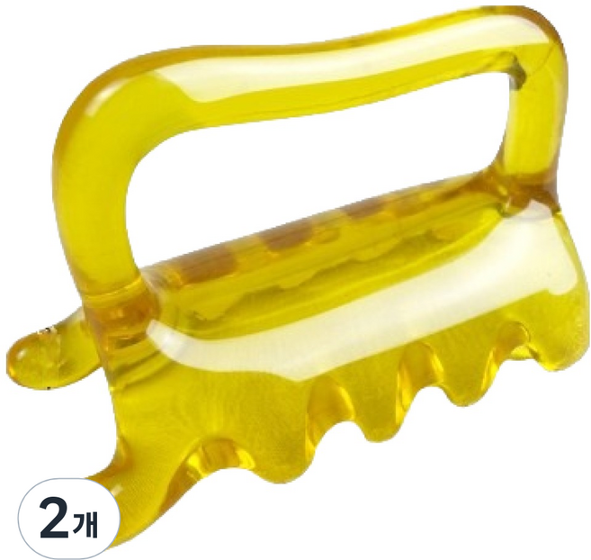 에브링 손잡이 이중괄사 마사지기, 앰버, 2개