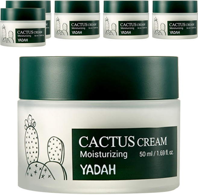 YADAH 仙人掌保濕霜 50ml, 6罐