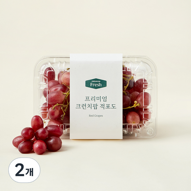 온브릭스 프리미엄 크런치팝 적포도, 2개, 500g