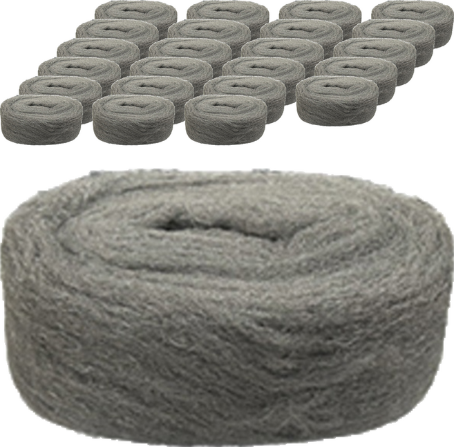 월드크린 철솜 스틸울 0000 100g, 24개