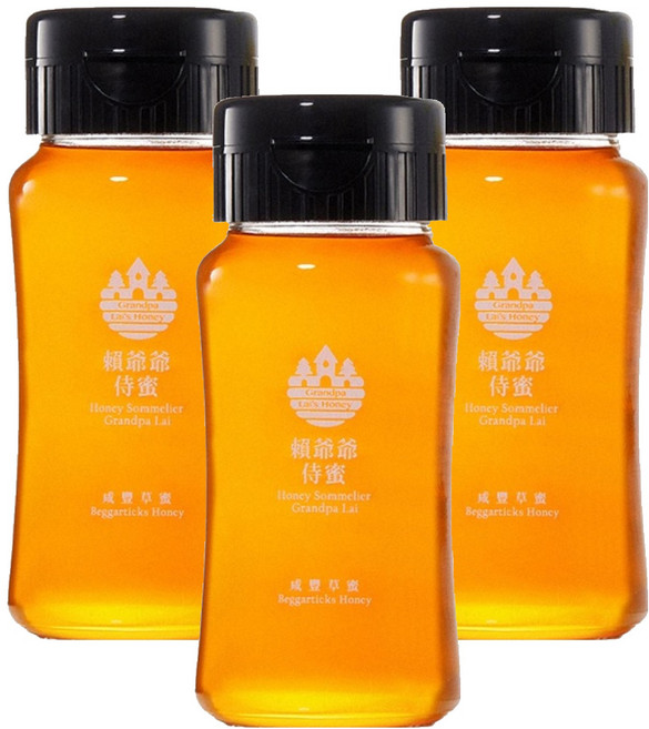 賴爺爺蜜蜂小森林 侍蜜系列 咸豐草蜜, 380g, 3瓶