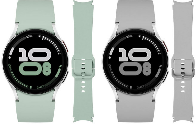 리아몬트 갤럭시워치 스포츠 밴드 버클 실리콘 스트랩 2개, 1세트, 민트+ 그레이