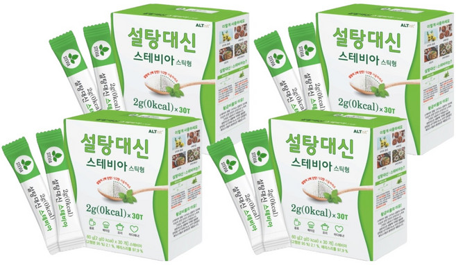 설탕대신 스테비아 스틱형, 60g, 4개