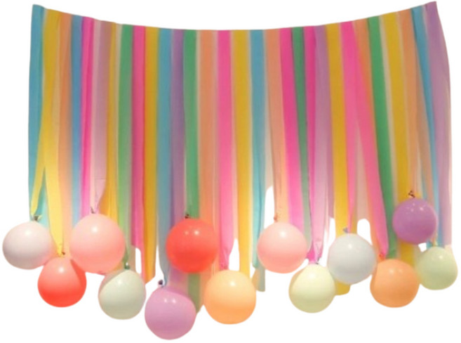 彩虹瀑布氣球套組 馬卡龍珠珠, 1包, 馬卡龍